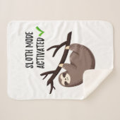 Sloth Says | Sleufmodus geactiveerd Sherpa Deken (Voorkant (horizontaal))