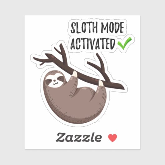 Sloth Says | Sleufmodus geactiveerd Sticker (Vel)