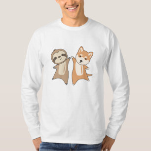Sloth Shiba Dog Dierenvrienden Sloth Dogs T-shirt