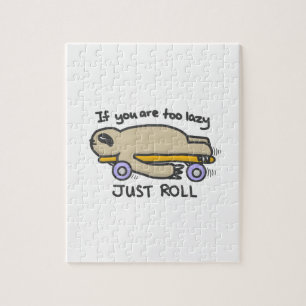 Sloth Skateboarding Legpuzzel