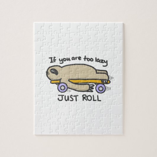 Sloth Skateboarding Legpuzzel (Verticaal)