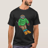 Sloth Skier Ski T-shirt (Voorkant)