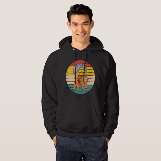 Sloth Sky Diving Hoodie (Voorkant volledig)