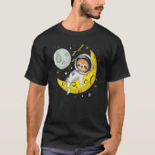Sloth Sleeping on The Moon  Cute Astronaut Sloth T-shirt (Voorkant)
