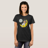 Sloth Sleeping on The Moon Cute Astronaut Sloth T-shirt (Voorkant volledig)