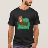 SLOTH SLOTH SLEEPING ON COUCH RELAX NAP REST T-SHIRT (Voorkant)