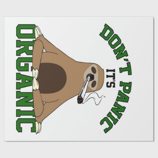 Sloth Smoking Weed Sloth Cadeaupapier (Vlak)