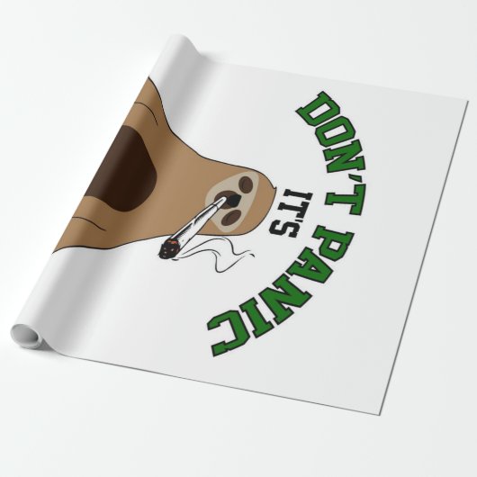 Sloth Smoking Weed Sloth Cadeaupapier (Uitgerold)