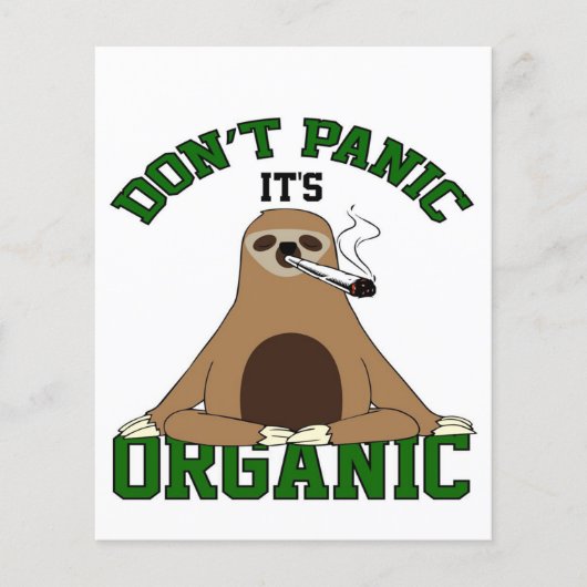 Sloth Smoking Weed Sloth Flyer (Voorkant)