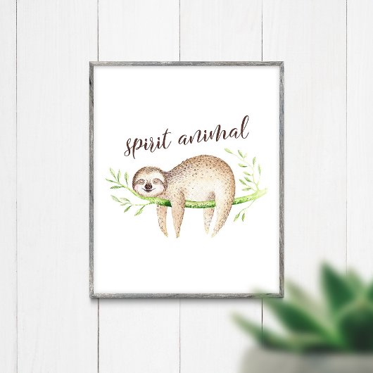 Sloth Spirit Animal Poster