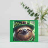 Sloth St Paddys Dag Briefkaart (Staand voorkant)