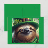 Sloth St Paddys Dag Briefkaart (Voorkant / Achterkant)
