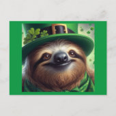Sloth St Paddys Dag Briefkaart (Voorkant)
