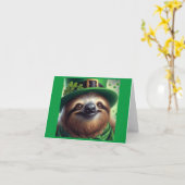 Sloth St Paddys Dag Kaart (Gele Bloem)