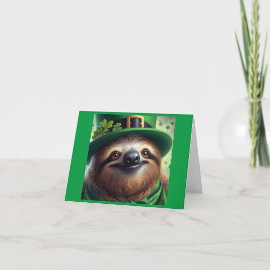 Sloth St Paddys Dag Kaart (Voorkant)