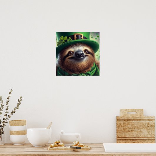 Sloth St Paddys Dag Poster (Keuken)