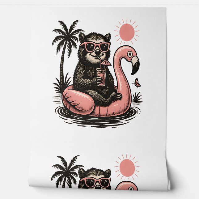 Sloth Summer Vibes Behang (Afrollen)