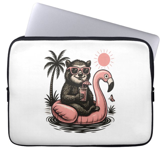 Sloth Summer Vibes Laptop Sleeve (Voorkant)