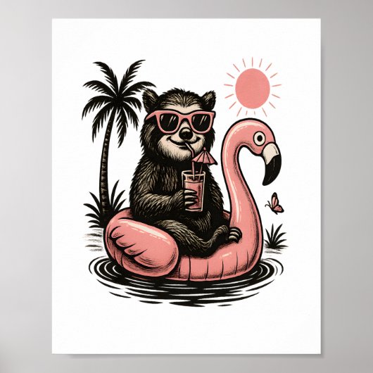 Sloth Summer Vibes Poster (Voorkant)