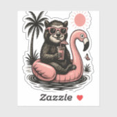 Sloth Summer Vibes Sticker (Vel)