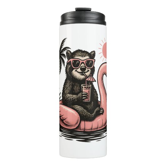 Sloth Summer Vibes Thermosbeker (Voorkant)