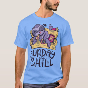 Sloth Sunday Chilling with Pizza 29765209 T-shirt