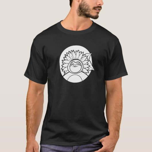 Sloth Sunflower Wildlife Animal  Sloth T-shirt (Voorkant)