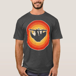 Sloth Sunset Retro voor mannen Vrouwelijke jongens T-shirt