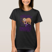 Sloth Support Paarse Ribbon Warrior Fibromyalgia A T-shirt (Voorkant)
