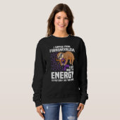 Sloth Support Paarse Ribbon Warrior Fibromyalgia A Trui (Voorkant volledig)