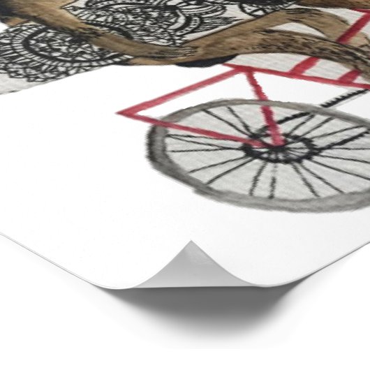 sloth surf bike poster (Hoek)