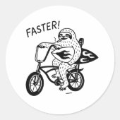 Sloth Surf Lowrider Funny Sticker (Voorkant)