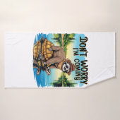 Sloth T-Shirt- Don't Worry I'm Coming Badhanddoek (Badhanddoek)