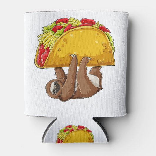 Sloth Taco Grappige Tacos Lover fitness Gym Novelt Blikjeskoeler (Voorkant)