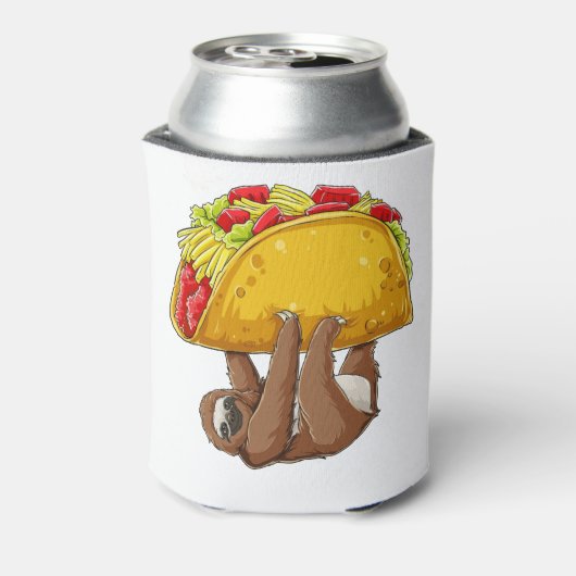 Sloth Taco Grappige Tacos Lover fitness Gym Novelt Blikjeskoeler (Blikje Achterkant)