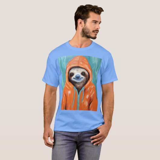 Sloth the rain t-shirt (Voorkant volledig)