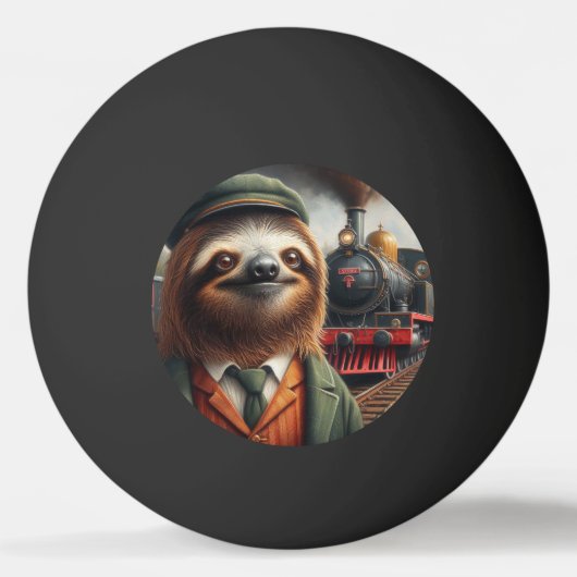Sloth Train Engineer Pingpongbal (Achterkant)