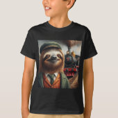 Sloth Train Engineer T-shirt (Voorkant)