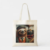Sloth Train Engineer Tote Bag (Achterkant)
