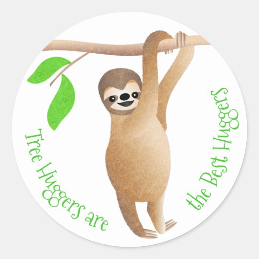 Sloth Tree Huggers zijn de beste Huggers Ronde Sticker (Voorkant)