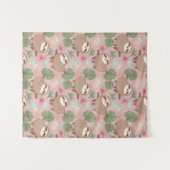 Sloth Tropical Dream Wandkleed (Voorkant (horizontaal))