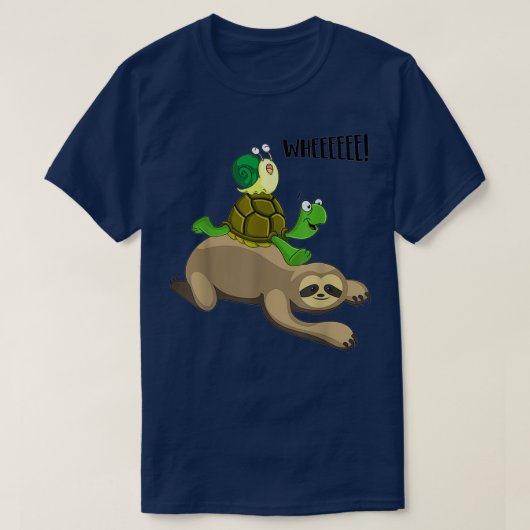 Sloth Turtle Snail Funny Running Team Gift T T-shirt (Design voorkant)