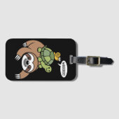 Sloth Turtle Snail Piggyback Animal Running Wild Bagagelabel (Voorkant (horizontaal))