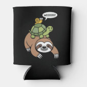 Sloth Turtle Snail Piggyback Animal Running Wild Blikjeskoeler (Voorkant)