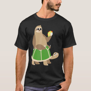Sloth Turtle Taco Mexicaans Eten Dierenvriend Gift T-shirt