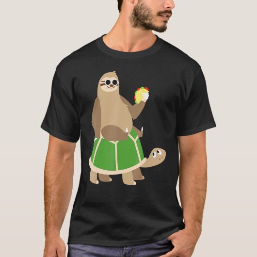 Sloth Turtle Taco Mexicaans Eten Dierenvriend Gift T-shirt (Voorkant)