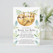 Sloth Twins Baby shower Boek voor Baby Kaart (Staand voorkant)