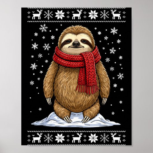 Sloth Ugly Christmas Poster (Voorkant)