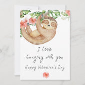 Sloth Valentin's Day Wenskaart Feestdagenkaart (Voorkant)