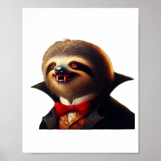 Sloth Vampire Classic T-Shirt Poster (Voorkant)